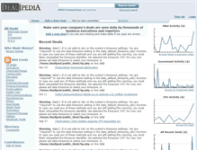 Tablet Screenshot of dealipedia.com